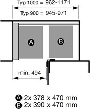 Einhängetablar-Set KESSEBÖHMER Arena Style 550/600