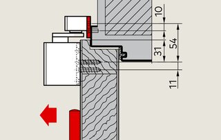Montageplatte 30 mm zu Gleitschienen G-N XEA
