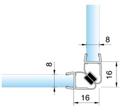 Profili di tenuta box doccia con magnete 90° PAULI+SOHN 8851