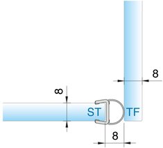 Joint d'étanchéité pour douche 90° PAULI+SOHN 8861