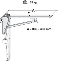 Klappkonsolen HEBGO KLC Inox