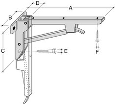 Klappkonsolen HEBGO KSC Inox