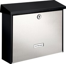 Boîtes à lettres London 6867 black&steel BURG-WÄCHTER