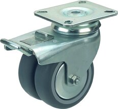 Roulettes doubles à blocage