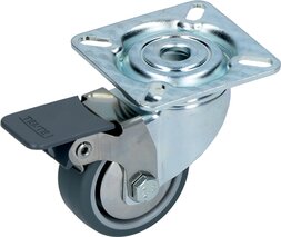 Roulettes pivotantes à blocage