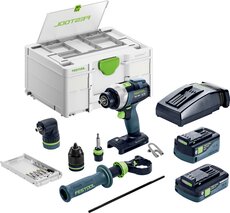 Trapano-avvitatore a batteria FESTOOL QUADRIVE TDC 18/4 5,0/4,0 I-Set