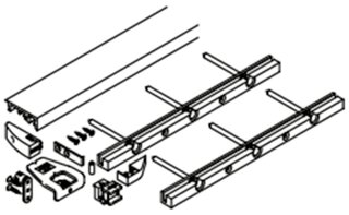 Set di profili da pavimento HAWA Folding Concepta III