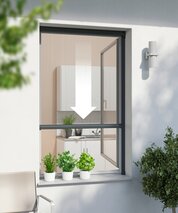 Zanzariera a rullo a pressione WINDHAGER per finestra su misura