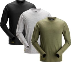 Langarm-Shirt aus Merinowolle SNICKERS 2451