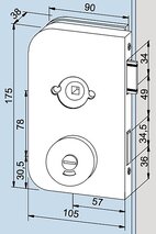 Serratura per porte in vetro DORMA GLAS Office Junior