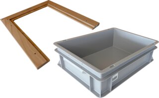 Fixation avec boîte en plastique