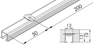 Rail de roulement HAWA Clipo 15