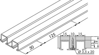 Rotaie doppie HAWA Clipo 16
