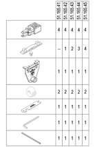 Puffersets HAWA, 70/F, Holz/Glas