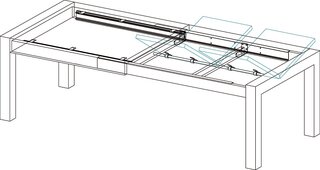 Coulisses de tables téléscopique