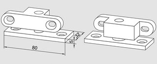 Pivot du bas pour DORMA GLAS PT 10