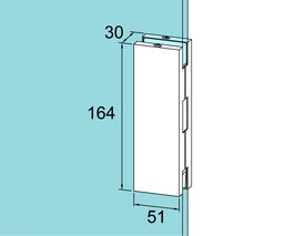 Controcartella a scatola GK 50 per impianti completamente in vetro DORMA GLAS Universal