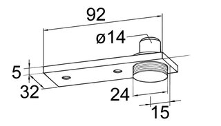 Pollicino da pavimento per DORMA GLAS Universal