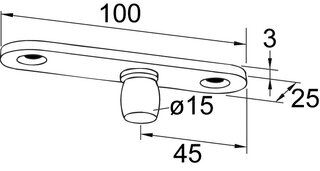 Oberer Zapfen PT 24 zu DORMA GLAS Universal