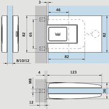Charnières pour portes va-et-vient DORMA GLAS TENSOR