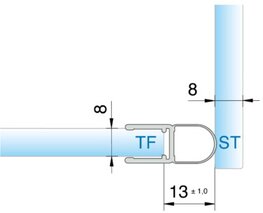 Profili di tenuta box doccia 90° PAULI+SOHN 8842