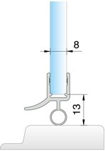Duschtürdichtungen unten PAULI+SOHN 8863