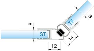 Profili di tenuta box doccia con magnete 135° PAULI+SOHN 8875