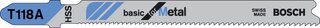 Lames de scie pour scies sauteuses BOSCH type T 118 A
