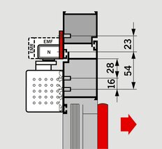 Montageplatte zu Gleitschienen G-EMF