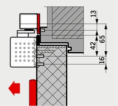 Montageplattenset zu Gleitschienen G-SR flach