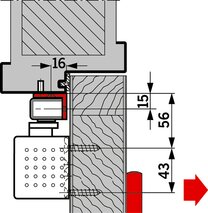 Supports à équerre pour glissières DORMAKABA G-N