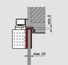 Glastürschuh zu DORMAKABA TS 92 Contur Design
