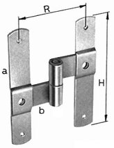 Charnières pour volets doubles rivées