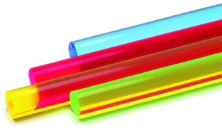 Acrylstäbe farbig fluoreszierend