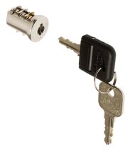 Cylindre De Serrure Meuble Gedotec – Noir, 19mm, à Visser, Nickelé Mat