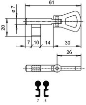 Clés avec anneau mobile SCHÄNIS 7351
