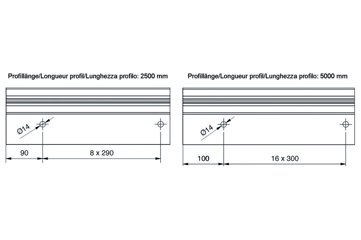 Kit di profilo di sistema per profili di ringhiera tutto vetro PAULI+SOHN cp-1443