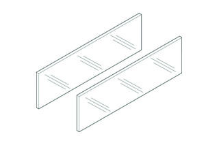 Elemento da inserire di lato BLUM LEGRABOX free, vetro trasparenti