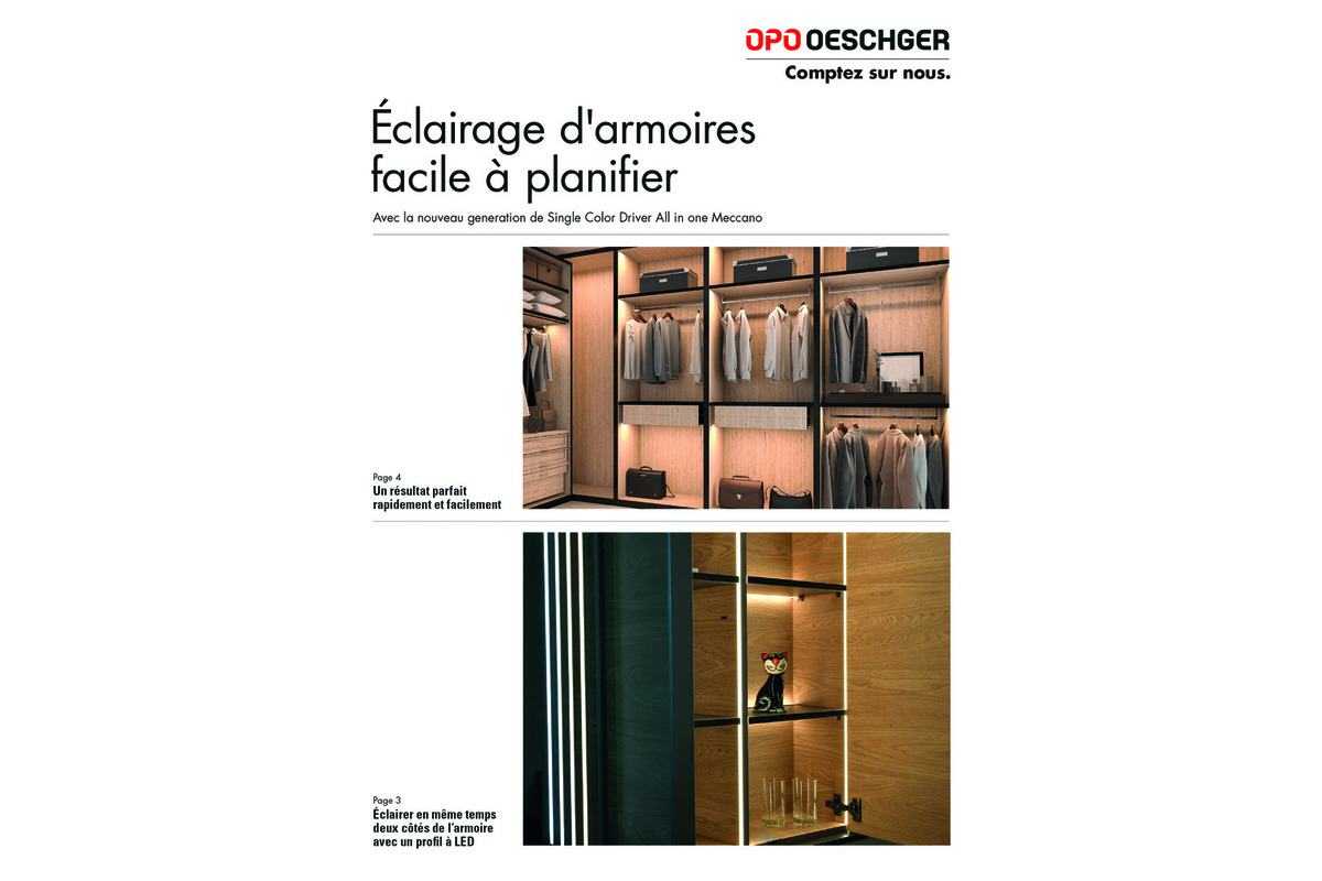 Brochure Éclairage d'armoires facile à planifier