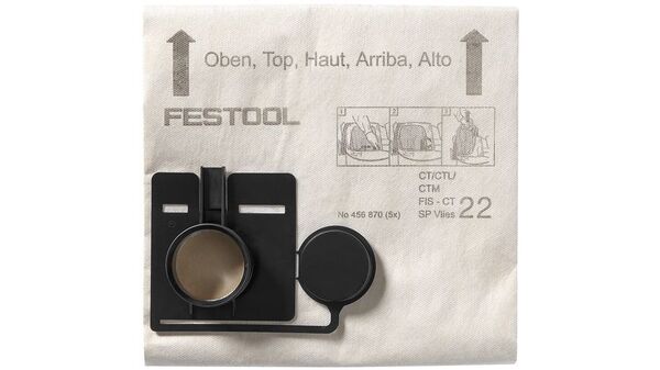 Sacchetto filtro FIS-CT 33 SP VLIES/5 confezione da 5 pezzi FESTOOL