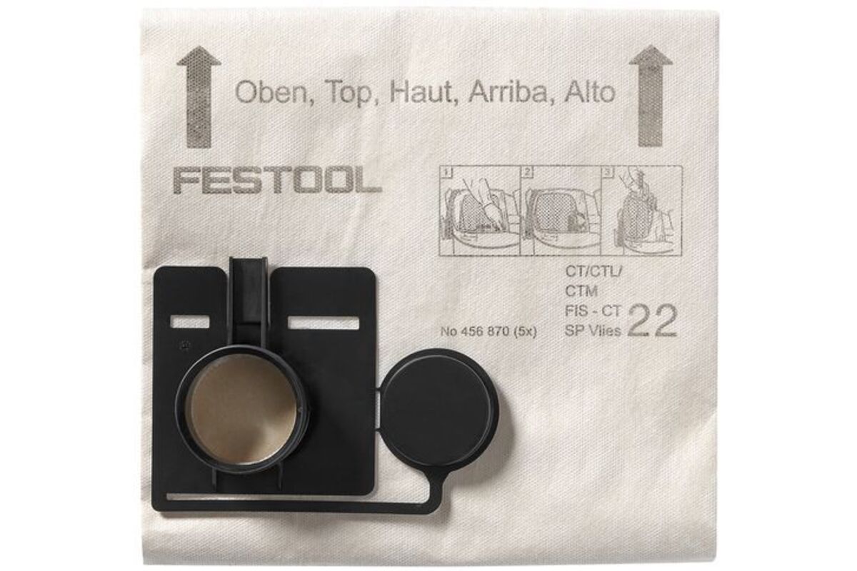 Sac filtre FIS-CT 22 SP VLIES/5 paquet de 5 pièces FESTOOL