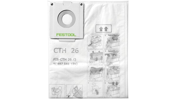 Sacchetto filtro di sicurezza FIS-CTH 26/3 confezione da 3 pezzi FESTOOL